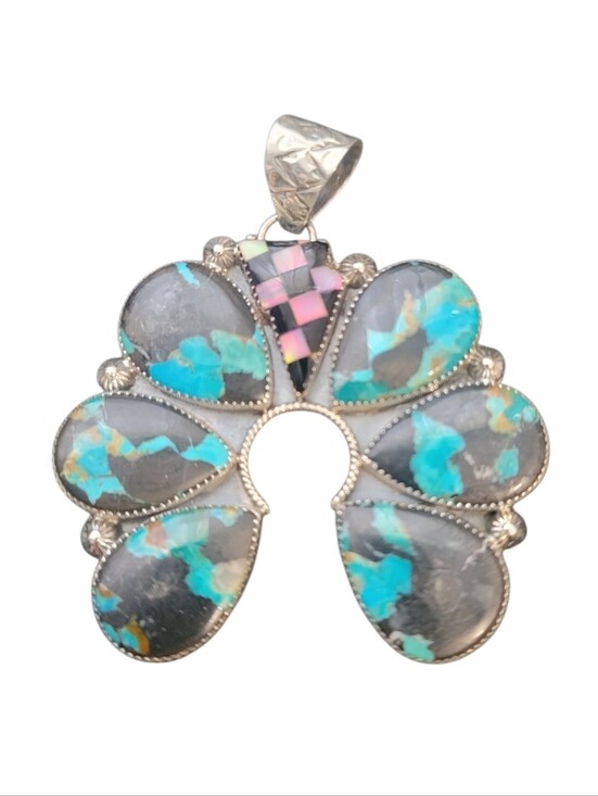 Jewelry - Naja Sonoran Gold Turquoise Sterling Silver Pendant